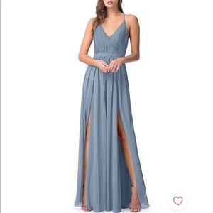 Azazie Blythe Bridesmaids Dress - Dusty Blue - Size 18/A18